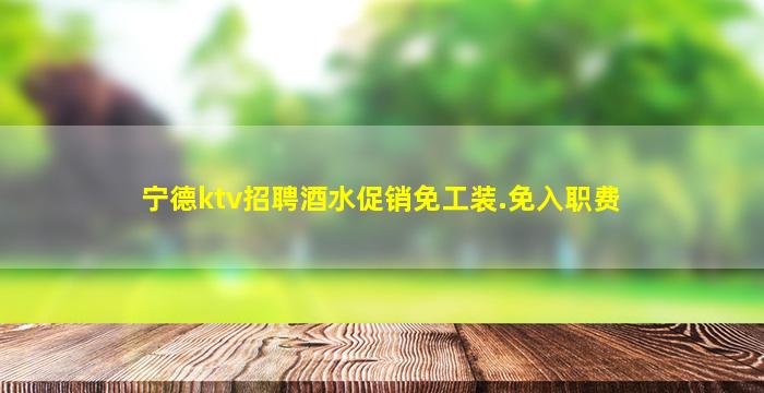 宁德ktv招聘酒水促销免工装.免入职费